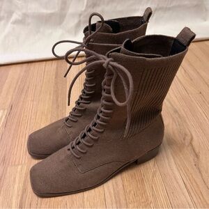 Vivaia lace up boots, tan, size 40 (EU), worn once